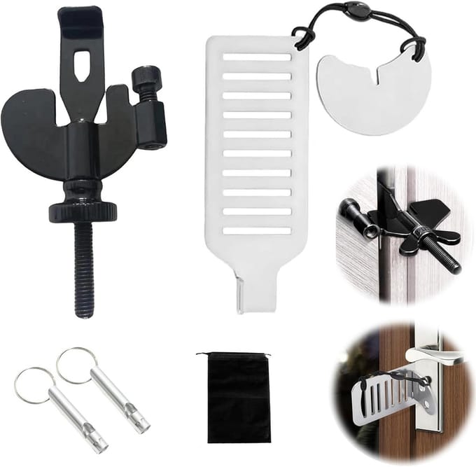 Draagbaar Deurslot voor Extra Veiligheid Thuis, Hotel en Reizen