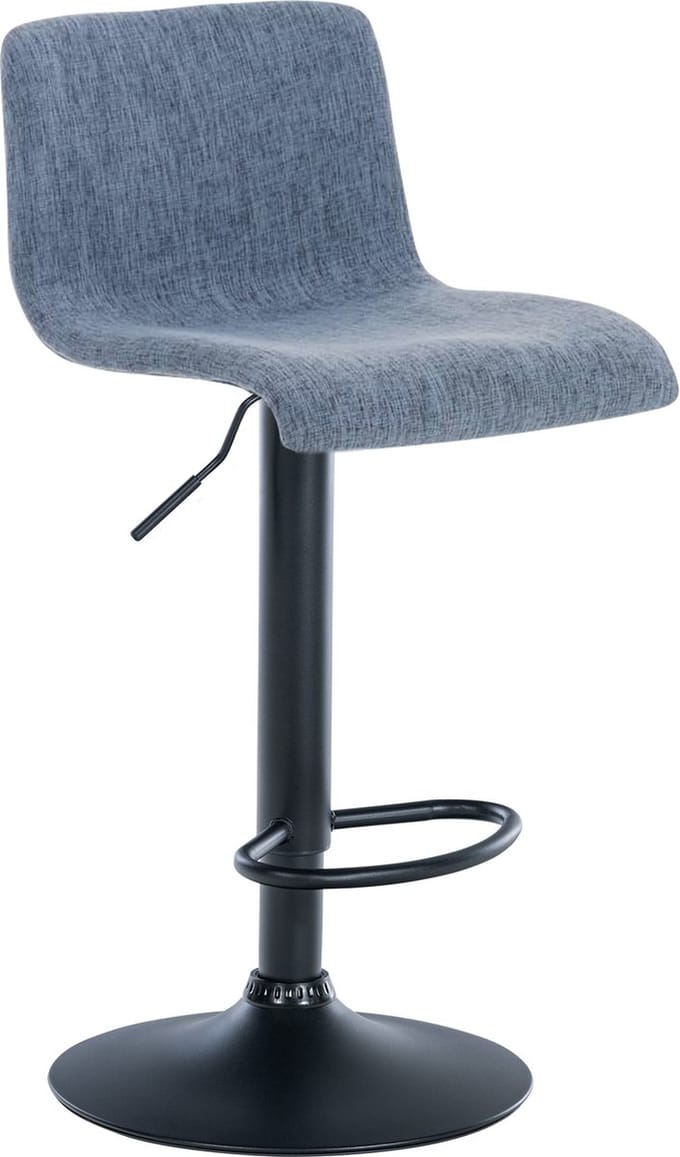 CLP Hover Barkruk - Stof zwart/blauw