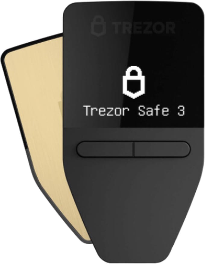 Trezor Safe 3 - Crypto hardware wallet - Solar Gold