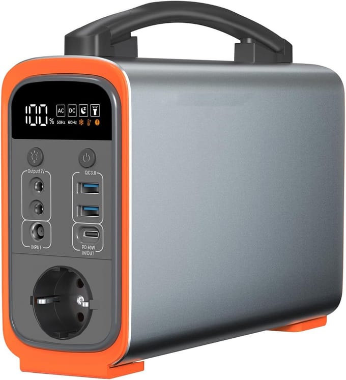 Powerstation - Powerbank - Stroomgenerator - Aggregaat - Grijs en Oranje