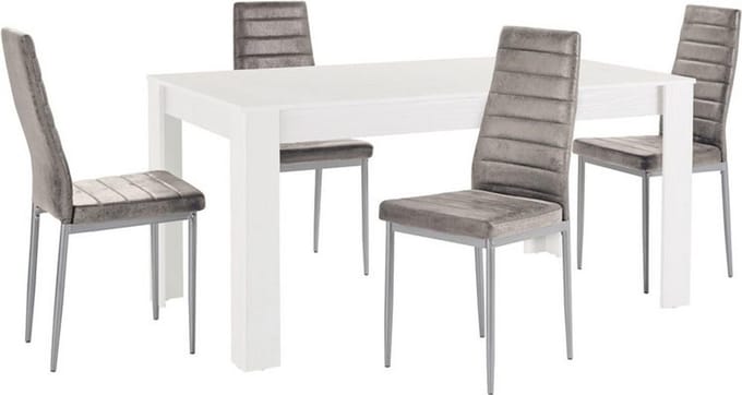 Lynn&Kate-Eetset - 160 cm - Lichtgrijs