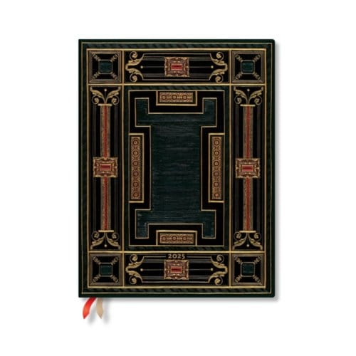 Onyx (Asterales) Ultra 12-Month Day-At-A-Time Hardback Dayplanner 2025 (Elastic Band Closure) - Paperblanks