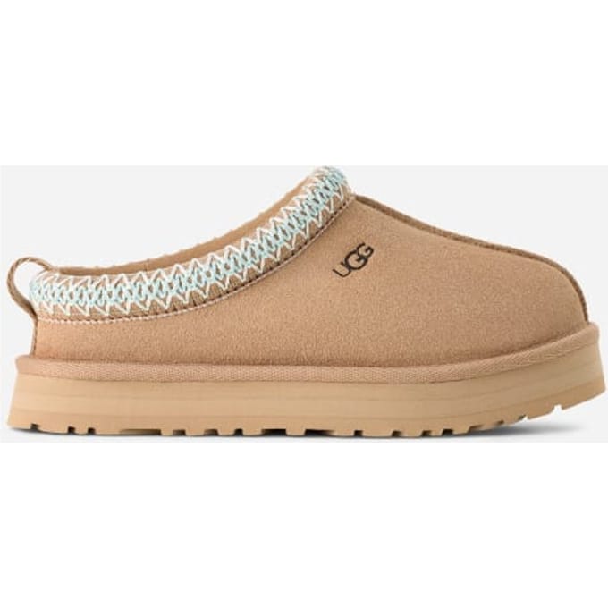 UGG® Tazz for Kids in Tan, Size 1, Suede/Polyester/Wool