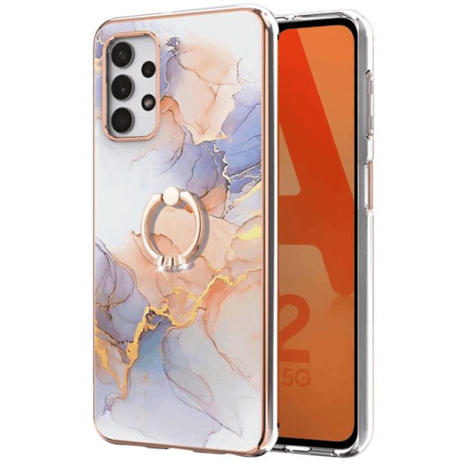 CaseBody Samsung Galaxy A32 5G Marble Case met Ringhouder Meerkleurig