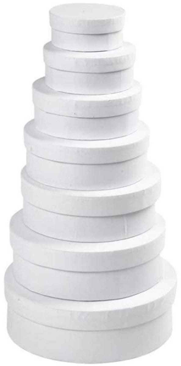 Creativ Company Ronde Dozen Set 7 stuks h: 4-7 cm d: 8.5-21.5 cm