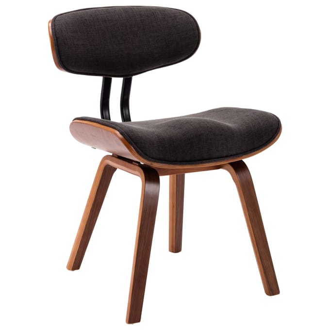vidaXL - Eetkamerstoelen - 2 - st - gebogen - hout - en - stof - grijs