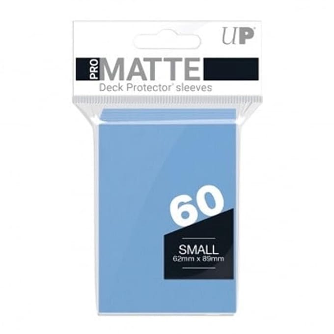 Kleine Mat Kaart Sleeves - 60 Stuks - Lichtblauw