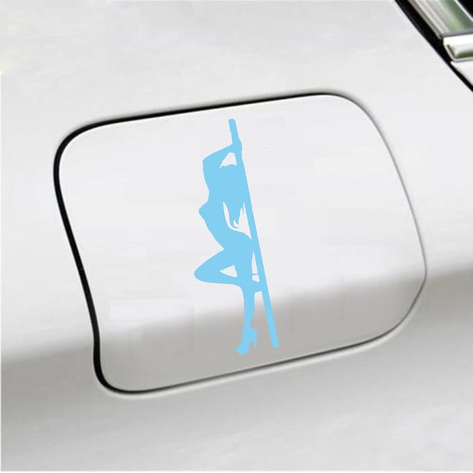 Bumpersticker - Paaldanseres - 16 X 5 - Licht Blauw