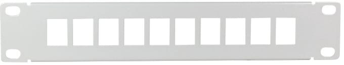 10'' Patch Panel voor 10 Keystone modules / grijs