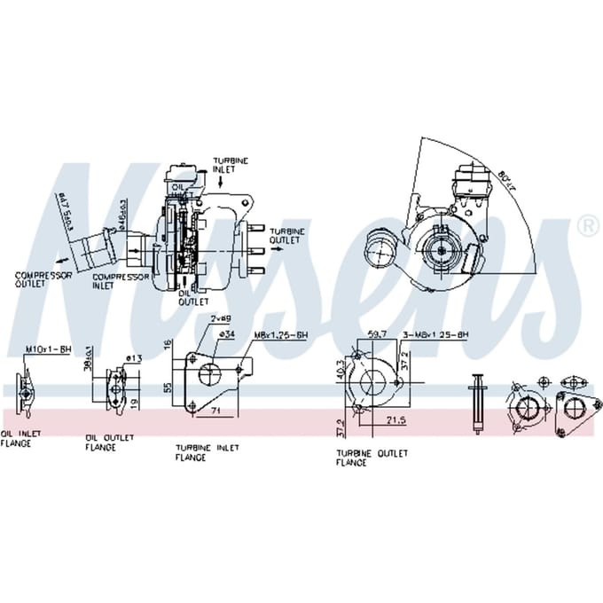 Supercharger, drukvulling NISSENS 93136