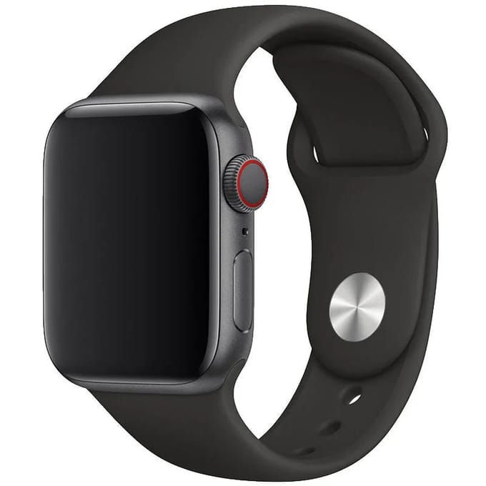 2+1 | Apple Watch Bandje Ovaro - Siliconen - Zwart