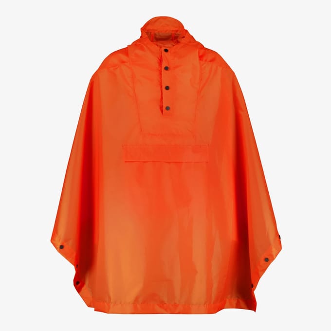 Osaga unisex regenponcho oranje - Maat S/M
