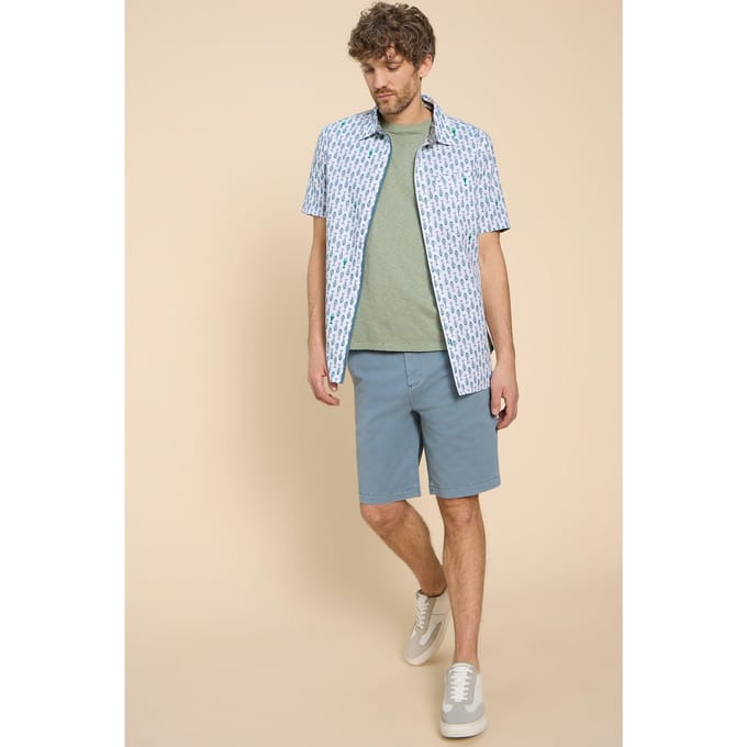 White Stuff Geo Fish Printed Ss Shirt White Print Größe: S | Casual hemden Outlet | Herren | Weiß
