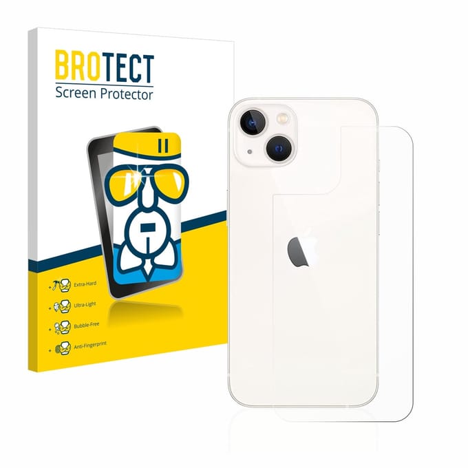 Screenprotector voor Apple iPhone 13 (Achterkant) Beschermglas transparant