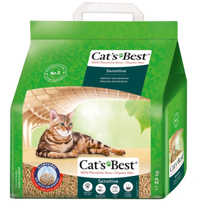 8l (ca. 2,9kg) Sensitive Cat´s Best Kattenbakvulling
