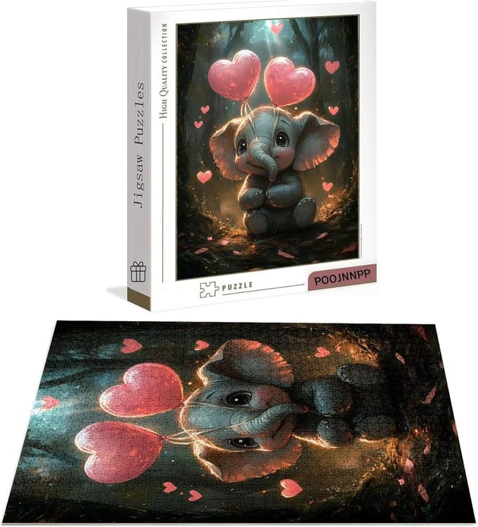 Olifant Puzzel - Jigsaw Puzzels Volwassenen - Ontspanning Thuis - Premium Kwaliteit Hout - 122 x 81 cm