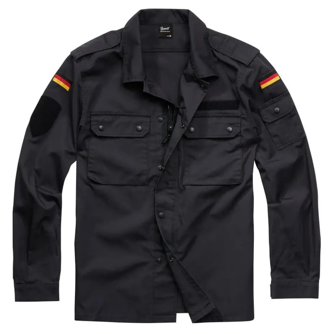 Brandit - BW Feldbluse black Overhemd - S - Zwart