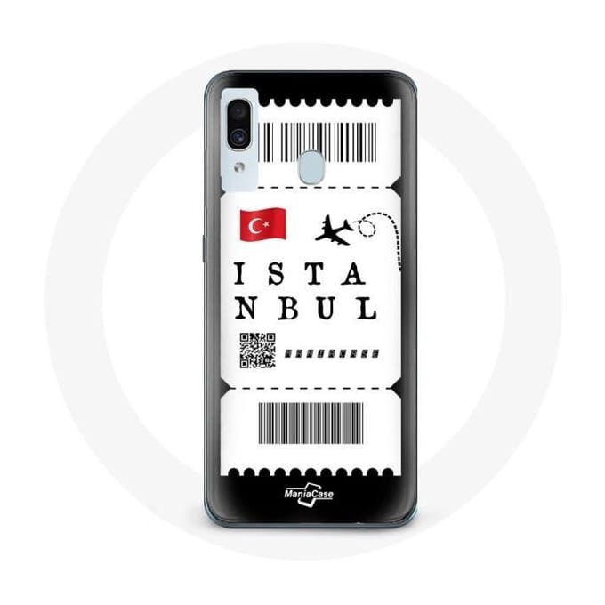 Coque pour Samsung Galaxy A20 Billet d'avion Istanbul Turquie