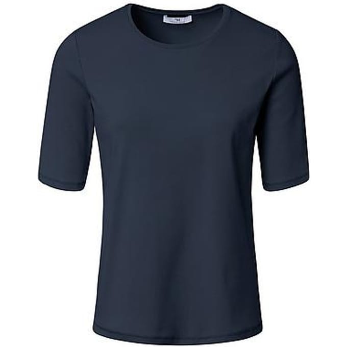 Shirt 100% Pima Cotton ronde hals Van Peter Hahn blauw