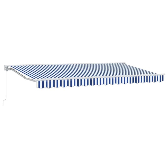 vidaXL Zijde Frame Blauw en Wit 350 x 200 cm Polyester met PU-coating