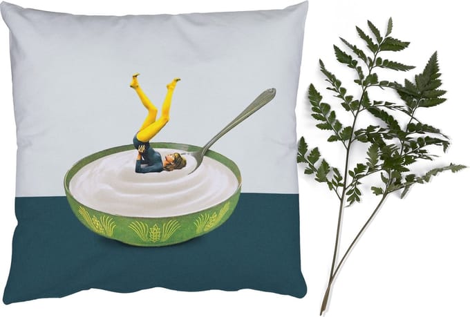Sierkussens - Kussentjes Woonkamer - 60x60 cm - Yoghurt - Yoga - Retro