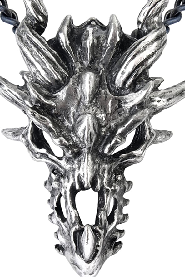 Alchemy Gothic - Gothic Halsketting - Dragon Skull - zilverkleurig
