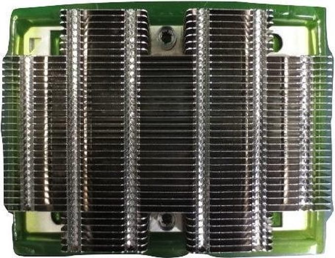 DELL 412-AAMF koelsysteem voor computers Processor Koelplaat/radiatoren Zwart, Groen, Zilver