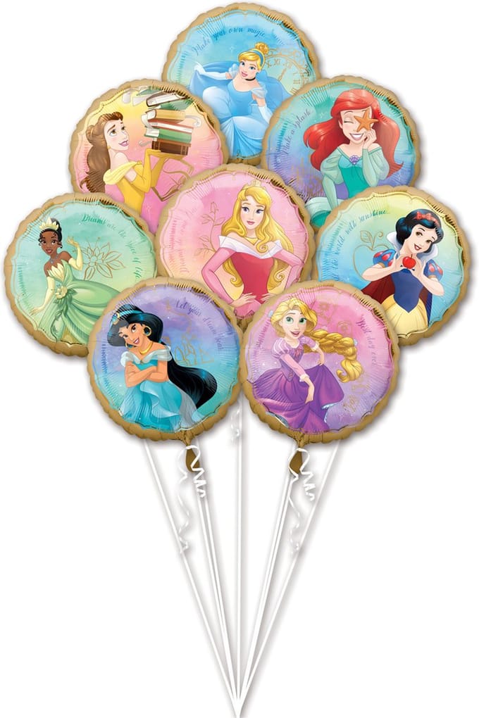 RIETHMULLER - Boeket van 8 Disney Princess folieballonnen