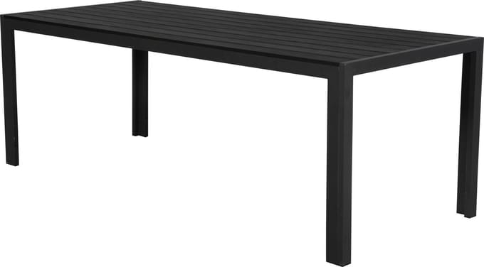 Fuccy tuintafel, 205 cm zwart/zwart.