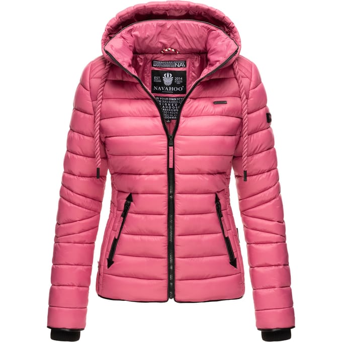 Navahoo Dames Gewatteerde Jas Lulana – Licht, Trendy & Afneembare Capuchon