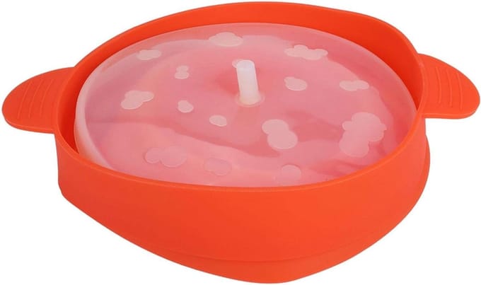 Popcorn Maker Kom - Magnetron Bak - Thuis Snack Maken - Opvouwbaar Ontwerp - 26 cm Breed - Rood