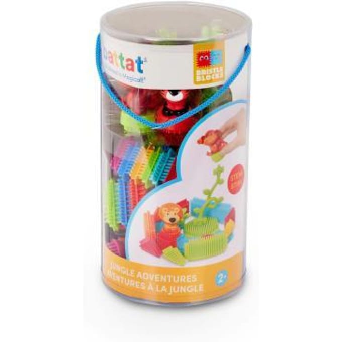 Bristle Blocks Jungle 54 Stuks - Bouwblokken Nopper - In Bucket