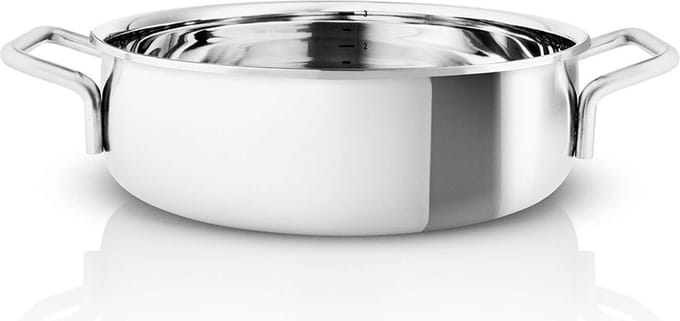 Sauteerpan, dubbel handvat - 24 cm - PFAS vrij - RVS - Eva Trio | Professional