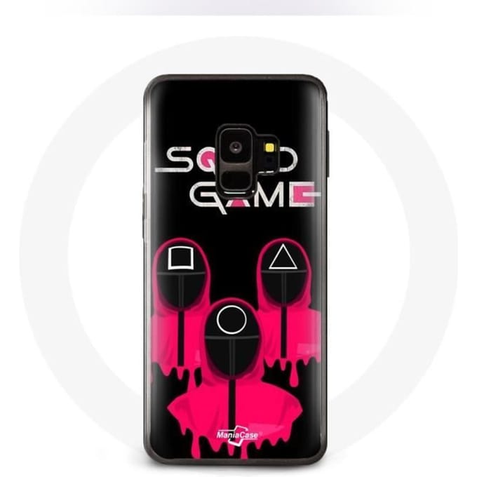 Case voor Samsung S9 plus Squid Game Masks vierkante driehoek en cirkel