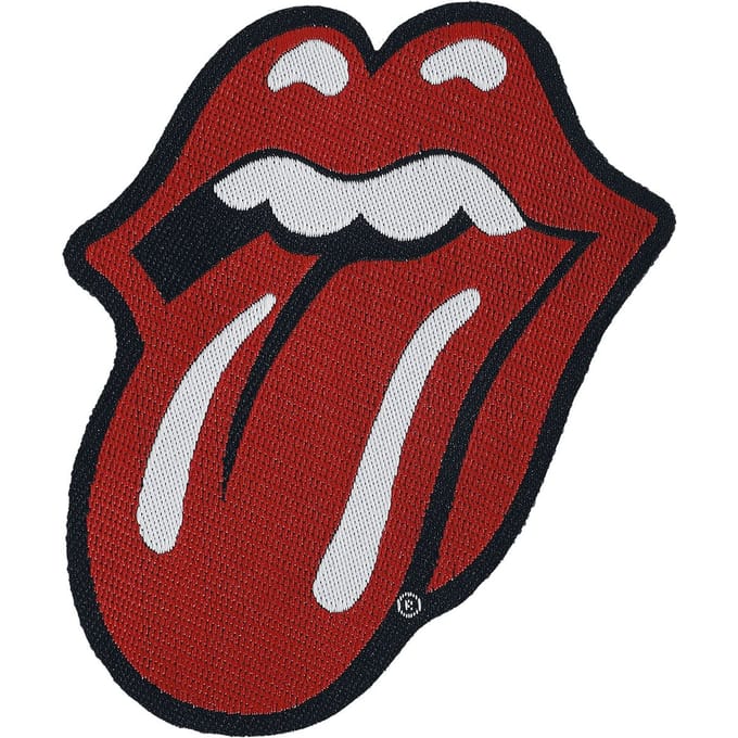 The Rolling Stones Patch - Tongue Cut Out - voor Geen - rood-zwart-wit