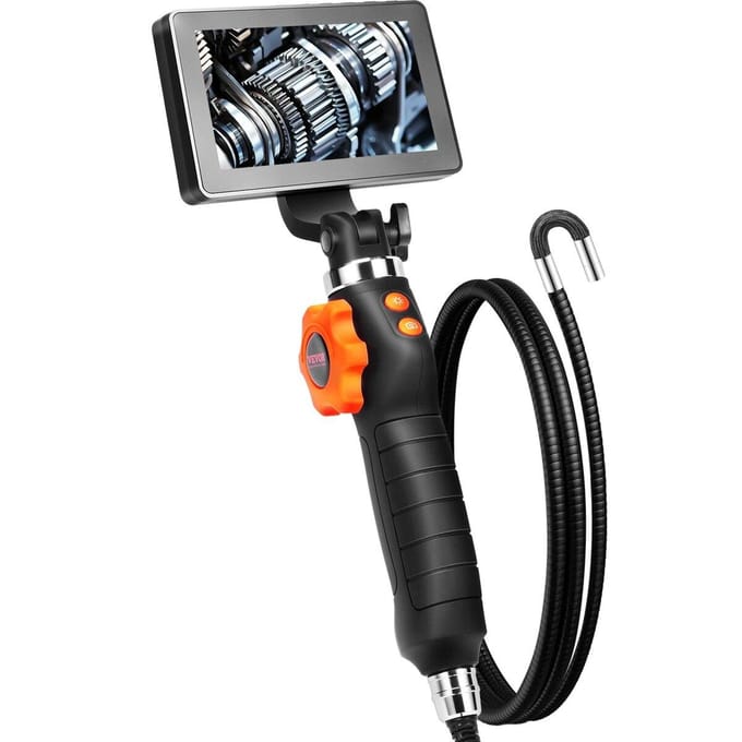 Endoscope Boroscope Articulé Bidirectionnel 180° Écran IPS 5  Zoom 8x Objectif 6,4 mm