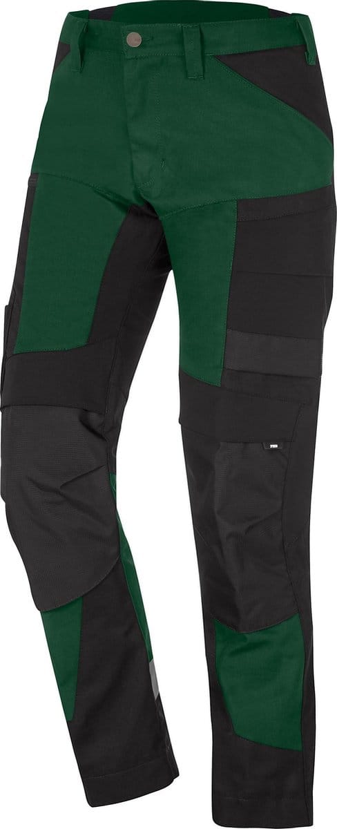 FHB LEO Werkbroek elastisch 122110 - Groen-Zwart - 56