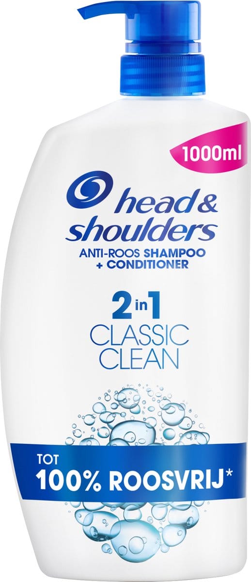 HEAD&SHOULDERS Head & Shoulders Classic 2-in-1 Anti-Roos Shampoo + Conditioner - 1000ml - Pomp