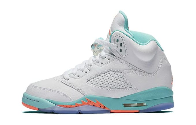 Jordan 5 Retro Light Aqua GS 440892-100 40