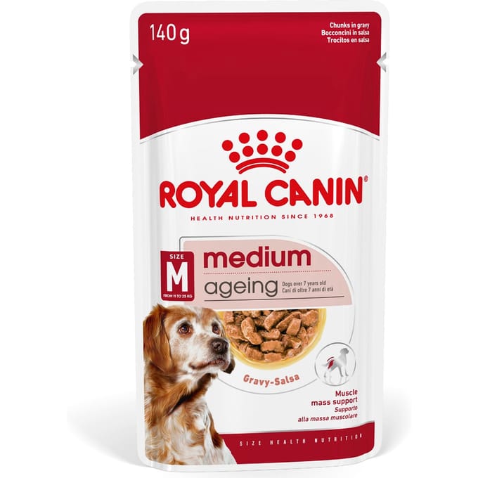 Royal Canin Medium Ageing 10+ Natvoer - 10x140 g - Hondenvoer