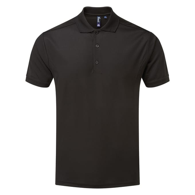 Premier Heren Coolchecker Poloshirt (Zwart)