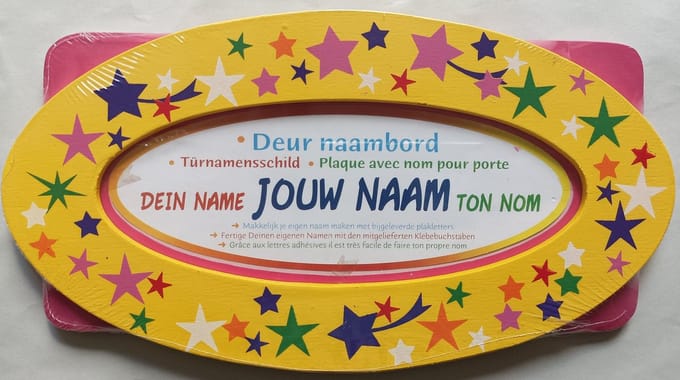 Deur naambord inclusief Plakletters