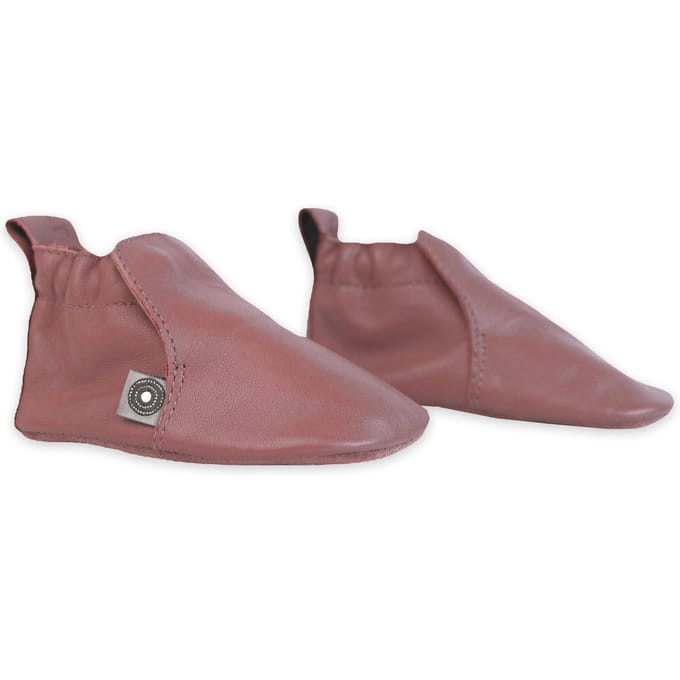 Babyslofjes leer - maat 17 - roze - 6-12 maanden - Flexibele zool