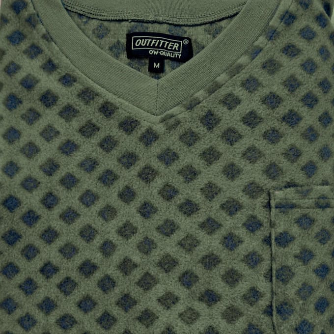 Outfitter heren pyjama - fleece - maat S - Wafel - army