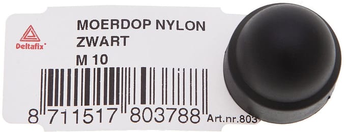 Deltafix - Moerdop m8 nylon zwart