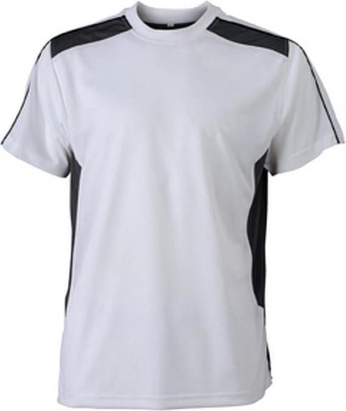 James and Nicholson Uniseks handwerkslieden T-Shirt (Wit/Koolstof Grijs)