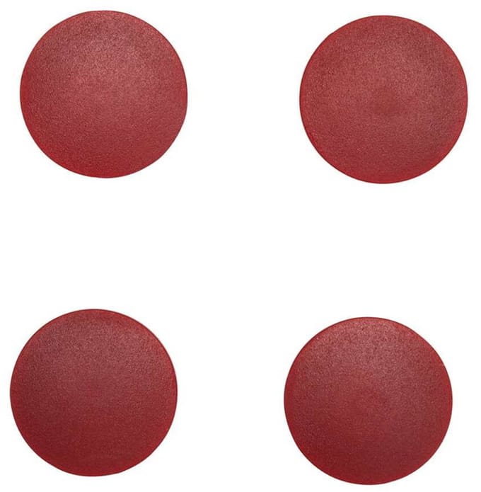 MAUL Magneet MAULsolid rond 4 stuks 0,8 kg kunststof Ferriet bruchsicher Ø 3.2 x 0.96 cm rood