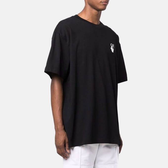 Off-White Caravaggio Korte Mouw Overhemd Zwart/Multicolor Heren Tops OMAA038F21JER0061084 M gray