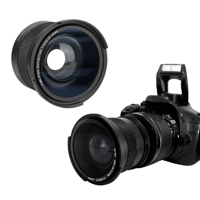 52mm 0.35X Universele Groothoek Fisheye Lens met Lensdoppen Opbergtas voor SLR DSLR gray