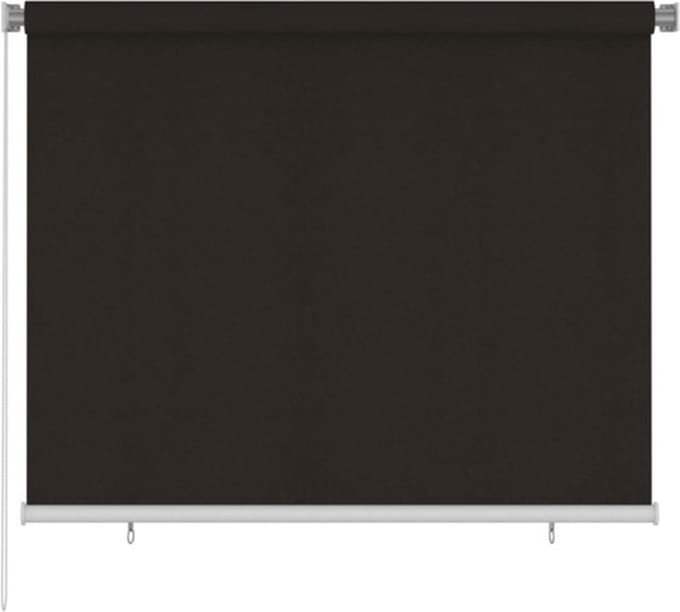 vidaXL - Rolgordijn - voor - buiten - 185(B)x140(H) - cm - HDPE - bruin